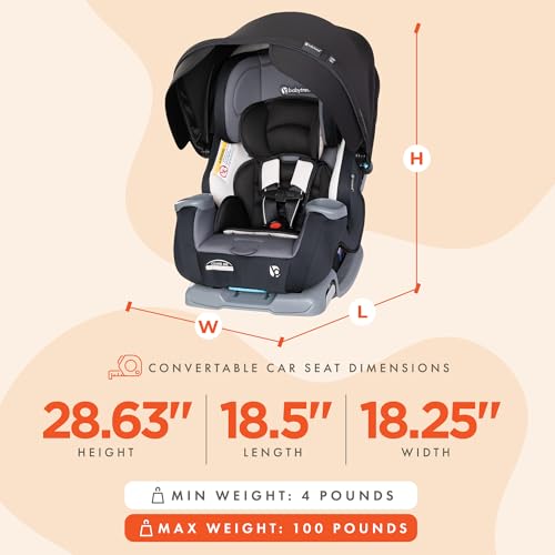 Baby Trend Cover Me 4 in 1 Adjustable Infant Toddler Car Seat for Sun Protection Modern Khaki