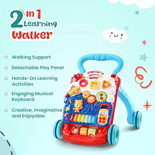 YOLAY Baby Walker Push with Wheels - Blue  
YOLAY Sit-to-Stand Walker for Baby Boy and Girl - Blue  
Early Learning Acti