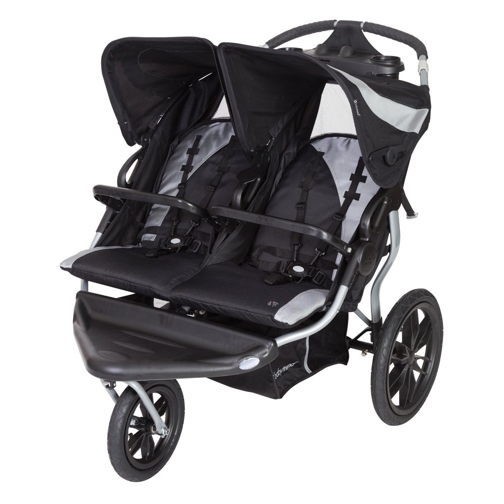 Baby Trend Navigator® Lite Double Jogger Europa - Compact Design, Easy Fold, Suitable for Twins - Perfect for City Strol