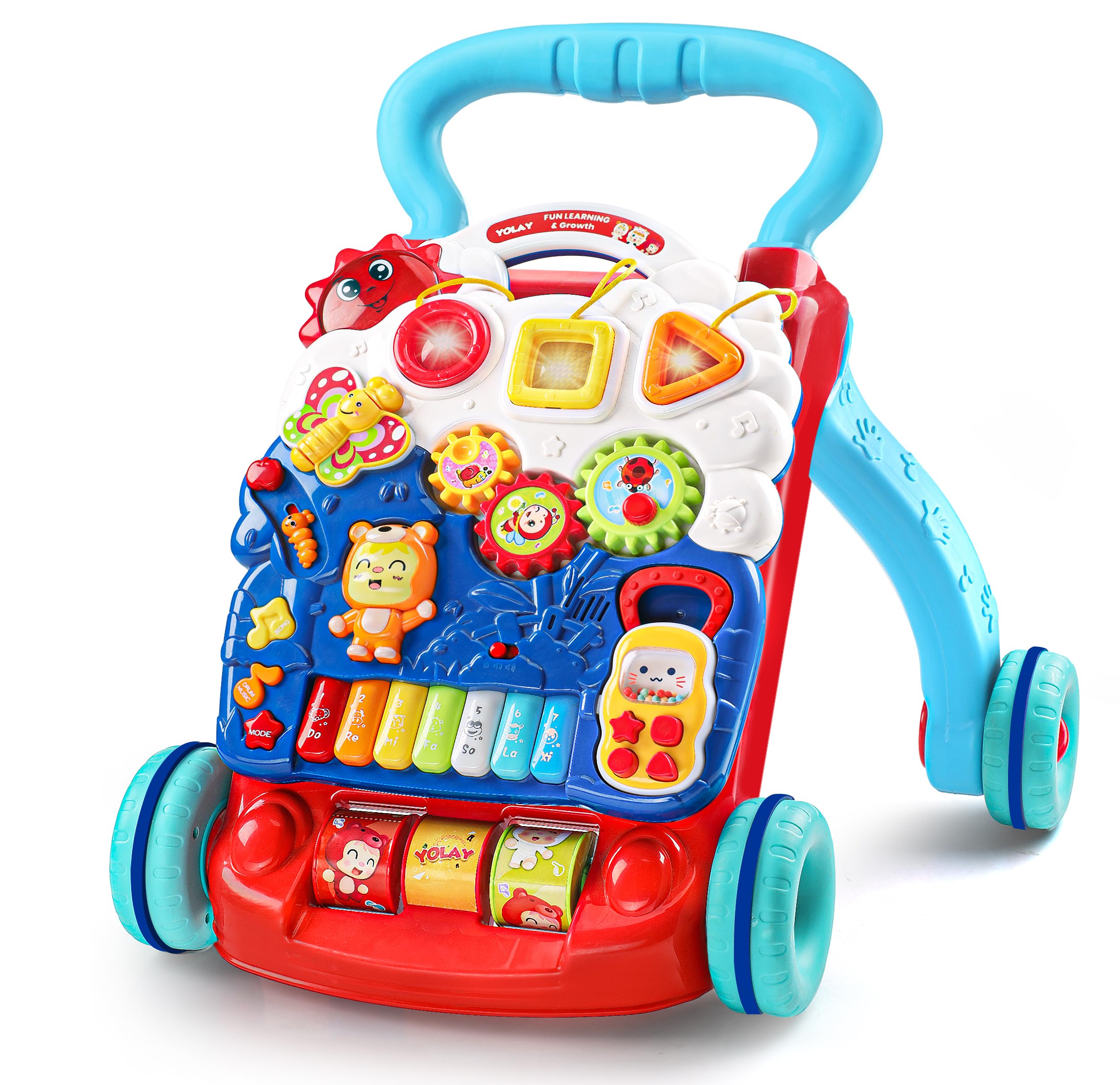 YOLAY Baby Walker Push with Wheels - Blue  
YOLAY Sit-to-Stand Walker for Baby Boy and Girl - Blue  
Early Learning Acti